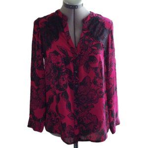 Women's Worthington Floral Button Down Shirt PS